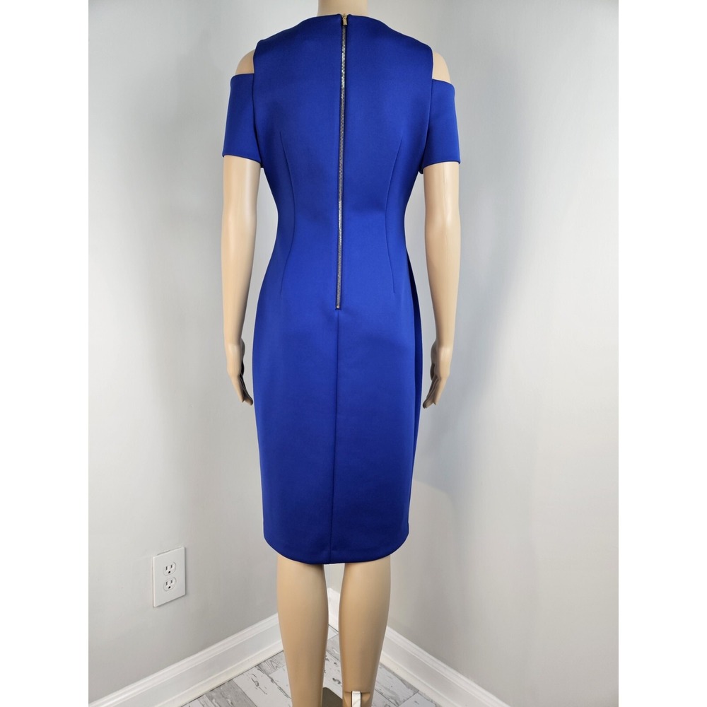 Calvin Klein Women Dress 4 Cold Shoulder Sheath - Picture 2 of 11